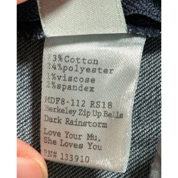 SHOW ME YOUR MUMU Berkeley Bell Overalls Frayed Hem in Dark Rainstorm - Picture 13 of 16